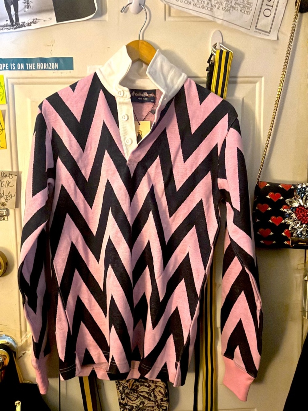 VANDERBILT SPRING ROWING BLAZERS UNISEX RUGBY PINK + BLUE COLLEGIATE LONG SLEEVE